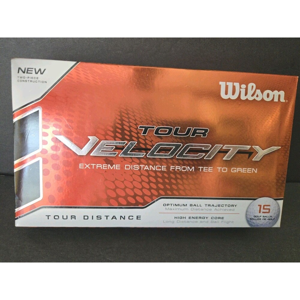Wilson Tour Velocity Tour Distance Golf Balls 15 Pack - New Open Box (5 Sleeves)